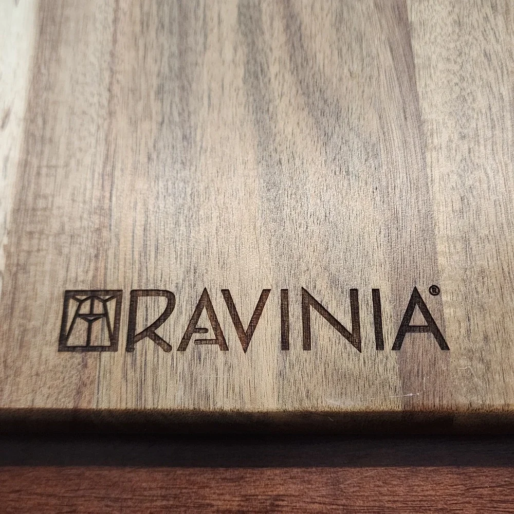 Toscana Ravinia Artisan Acacia Wood Charcuterie Cutting Board Paddle 24